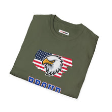 Load image into Gallery viewer, Proud American Unisex T-Shirt - Eagle On American Flag