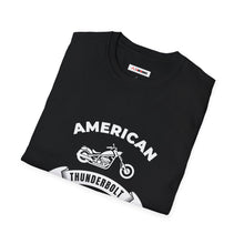 Load image into Gallery viewer, Unisex Motorcyclist T-Shirt - American Thunderbolt Bold White