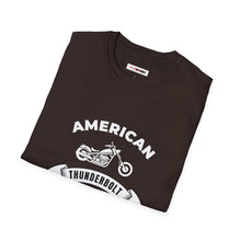 Load image into Gallery viewer, Unisex Motorcyclist T-Shirt - American Thunderbolt Bold White