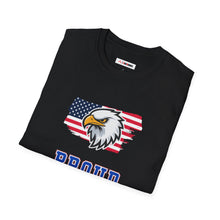 Load image into Gallery viewer, Proud American Unisex T-Shirt - Eagle On American Flag