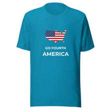 Load image into Gallery viewer, Go Fourth America with Map Unisex T-Shirt