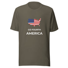 Load image into Gallery viewer, Go Fourth America with Map Unisex T-Shirt