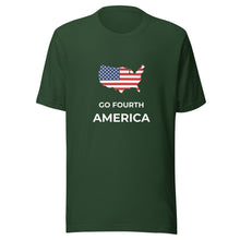 Load image into Gallery viewer, Go Fourth America with Map Unisex T-Shirt