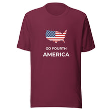 Load image into Gallery viewer, Go Fourth America with Map Unisex T-Shirt