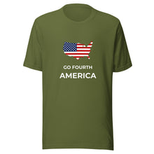 Load image into Gallery viewer, Go Fourth America with Map Unisex T-Shirt
