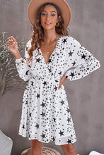 Load image into Gallery viewer, Star Pattern Surplice Dress