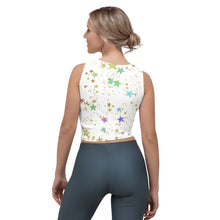 Load image into Gallery viewer, Women's Stars On White Crop Top
