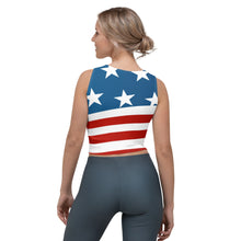 Load image into Gallery viewer, Women's Star and Stripes Crop Top