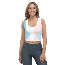 Load image into Gallery viewer, Women's Blue And Pink Stripe Crop Top