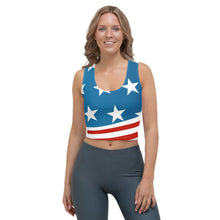 Load image into Gallery viewer, Women's Star and Stripes Crop Top