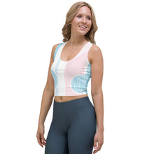 Load image into Gallery viewer, Women's Blue And Pink Stripe Crop Top