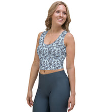 Load image into Gallery viewer, Women's Blue Cameo Crop Top