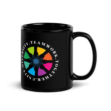 Load image into Gallery viewer, Teamwork Black Glossy Mug 11oz