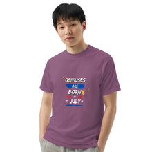 Load image into Gallery viewer, Geniuses Are Born in July Heavyweight T-Shirt