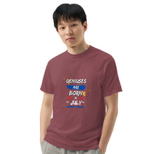 Load image into Gallery viewer, Geniuses Are Born in July Heavyweight T-Shirt