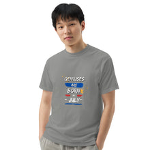 Load image into Gallery viewer, Geniuses Are Born in July Heavyweight T-Shirt
