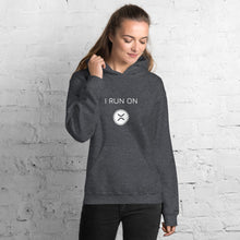 Load image into Gallery viewer, I Run On XRP Crypto Coin Unisex Hoodie - Model WFOWCC