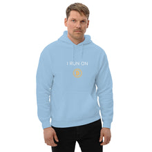 Load image into Gallery viewer, I Run On Bitcoin Crypto Coin Unisex Hoodie - Model WFOGCC