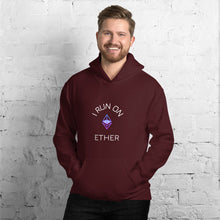 Load image into Gallery viewer, I Run On Ether Unisex Hoodie - Model WFPEWF