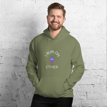 Load image into Gallery viewer, I Run On Ether Unisex Hoodie - Model WFPEWF