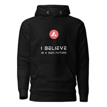 Load image into Gallery viewer, Avalanche I believe In A DeFi Future Unisex Hoodie - Model WARBWWF
