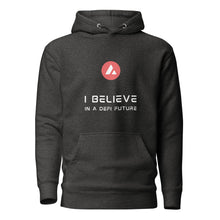 Load image into Gallery viewer, Avalanche I believe In A DeFi Future Unisex Hoodie - Model WARBWWF