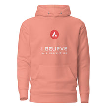Load image into Gallery viewer, Avalanche I believe In A DeFi Future Unisex Hoodie - Model WARBWWF