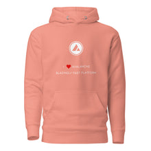 Load image into Gallery viewer, I Love Avalanche Unisex Hoodie - Model TAWBHWWF