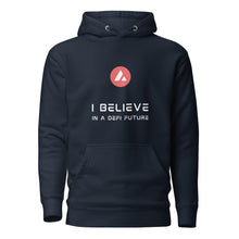Load image into Gallery viewer, Avalanche I believe In A DeFi Future Unisex Hoodie - Model WARBWWF