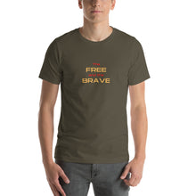 Load image into Gallery viewer, The Free And The Brave - Unisex T-Shirt - Red and Gold Print