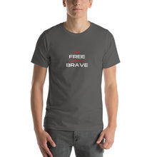 Load image into Gallery viewer, The Free And The Brave - Unisex T-Shirt - Red and White Print