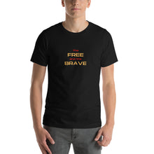 Load image into Gallery viewer, The Free And The Brave - Unisex T-Shirt - Red and Gold Print