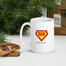 Load image into Gallery viewer, White Glossy Mug - Dad You're My Hero