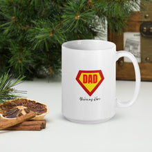 Load image into Gallery viewer, White Glossy Mug - Dad You're My Hero