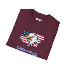 Load image into Gallery viewer, Proud American Unisex T-Shirt - Eagle On American Flag
