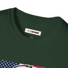 Load image into Gallery viewer, Proud American Unisex T-Shirt - Eagle On American Flag
