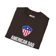 Load image into Gallery viewer, American Dad T-Shirt With Stars and Stripes Shield
