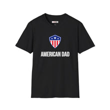 Load image into Gallery viewer, American Dad T-Shirt With Stars and Stripes Shield
