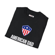 Load image into Gallery viewer, American Dad T-Shirt With Stars and Stripes Shield
