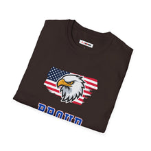 Load image into Gallery viewer, Proud American Unisex T-Shirt - Eagle On American Flag
