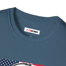 Load image into Gallery viewer, Proud American Unisex T-Shirt - Eagle On American Flag
