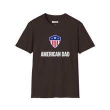 Load image into Gallery viewer, American Dad T-Shirt With Stars and Stripes Shield
