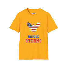 Load image into Gallery viewer, United Strong Unisex Graphic T-Shirt - Patriotic Eagle Silhouette
