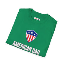 Load image into Gallery viewer, American Dad T-Shirt With Stars and Stripes Shield
