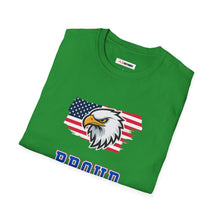 Load image into Gallery viewer, Proud American Unisex T-Shirt - Eagle On American Flag
