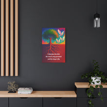 Load image into Gallery viewer, Gratitude for Fathers Wall Canvas - A dad gives his kids the roots to stay grounded and the wings to fly
