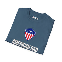 Load image into Gallery viewer, American Dad T-Shirt With Stars and Stripes Shield
