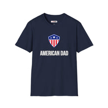 Load image into Gallery viewer, American Dad T-Shirt With Stars and Stripes Shield
