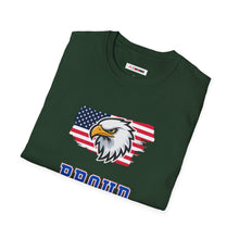 Load image into Gallery viewer, Proud American Unisex T-Shirt - Eagle On American Flag
