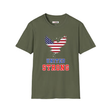 Load image into Gallery viewer, United Strong Unisex Graphic T-Shirt - Patriotic Eagle Silhouette
